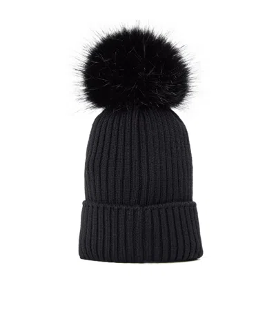Moncler Bobble Hat In Black