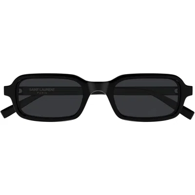Saint Laurent Rectangle Sunglasses In Black