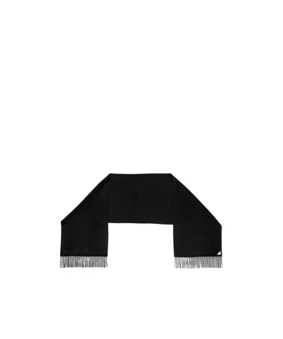 Prada Logo Midweight Scarf In Black