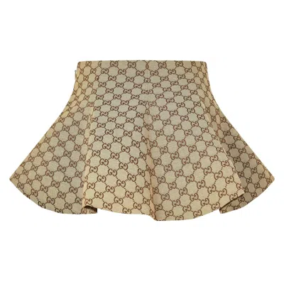 Gucci Mini Skort Covered In Brown