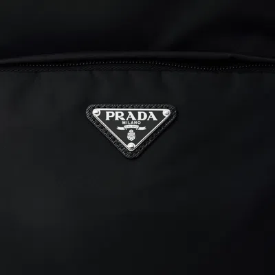 Prada Black Nylon Backpack In Black