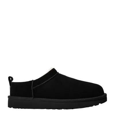 Ugg Classic Micro Water-repellent Suede Platform Ankle Boots In Black