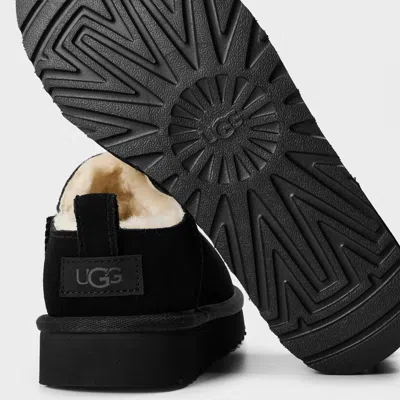 Ugg Classic Micro Water-repellent Suede Platform Ankle Boots In Black