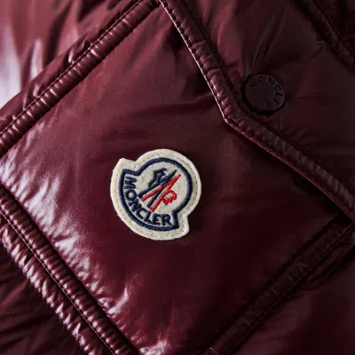 Moncler Horizontal-quilted Down Jacket In Red