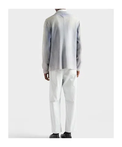 Prada Suede Caban Jacket In White