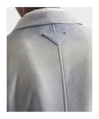 Prada Suede Caban Jacket In White