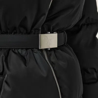 Prada Solid Color Warm Down Jacket In Black