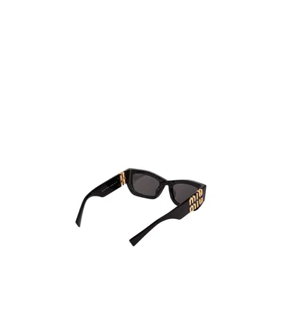 Miu Miu Rectangle Sunglasses In Black