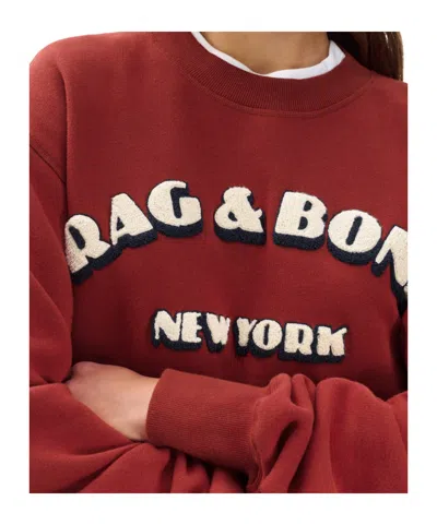 Rag & Bone Long-sleeved Sweatshirt In Red