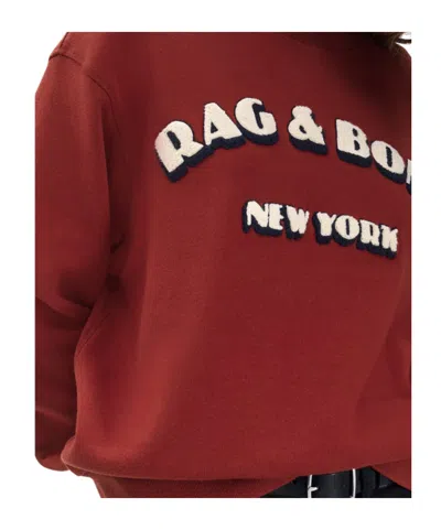 Rag & Bone Long-sleeved Sweatshirt In Red