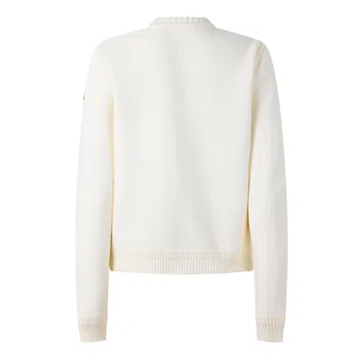 Moncler Womens Miscellaneous Hybrid Logo-badge Nylon And Cotton-knit Cardigan Xl In Neutral