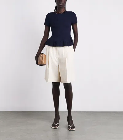 Sandro Paris Wool-blend Embellished Sweater In Blue