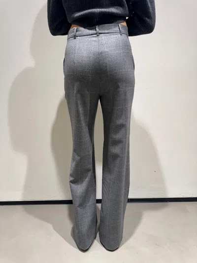 Max Mara Belt Loop Casual Pants In Gray