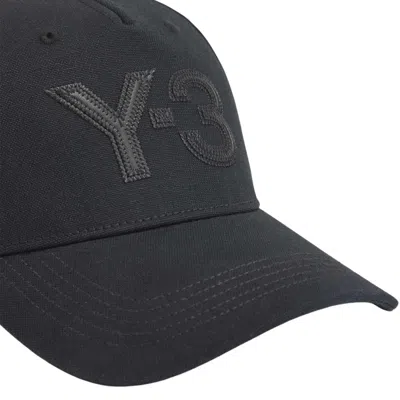 Y-3 Logo-embroidered Baseball Cap In Black