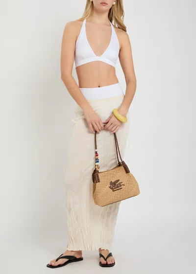 Max Mara Stretchy Bikini Top In White