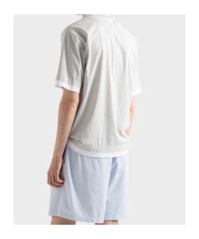 Prada Cotton T-shirt In Dali Lime/white