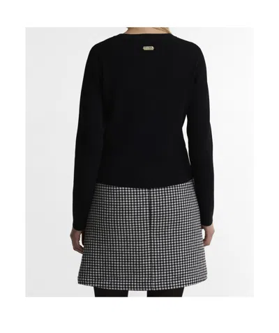 Barbour Button-front Knit Cardigan In Black