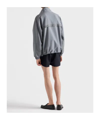 Prada Mohair Wool Jacket In Gray