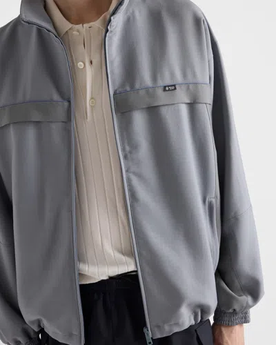Prada Mohair Wool Jacket In Gray