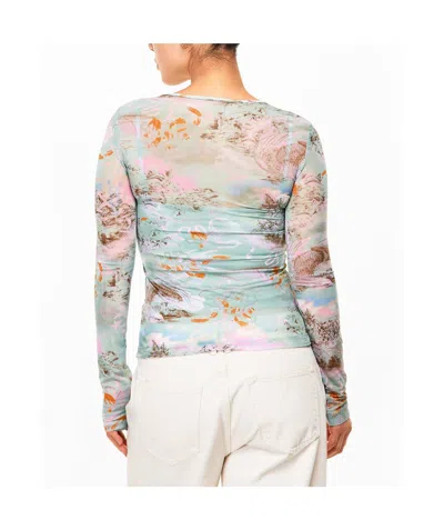 Off-white Double-layer Fabric Top In Transparent