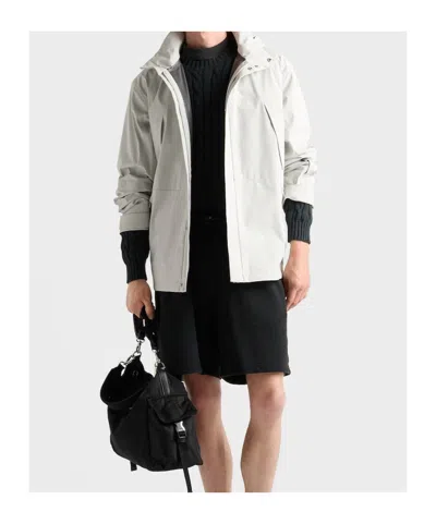 Prada Technical Fabric Jacket In Gray