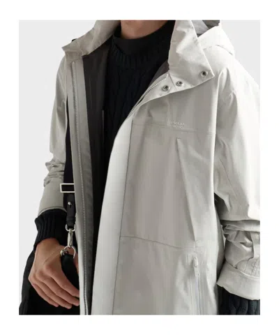 Prada Technical Fabric Jacket In Gray
