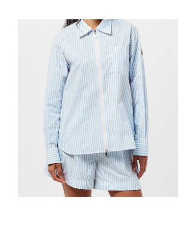 Moncler Stripe Long-sleeve Patterned Shirt In Multi