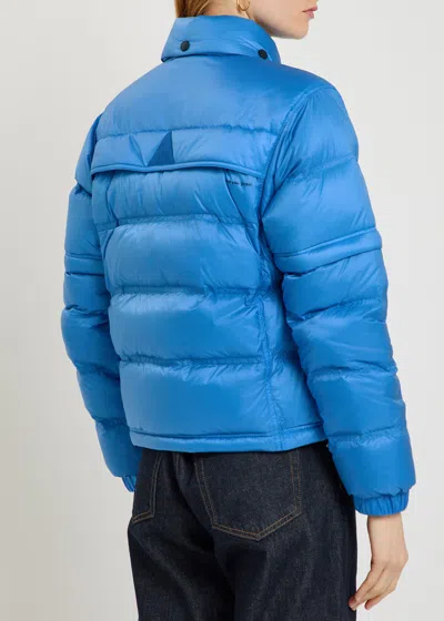 Moncler Mauduits Padded Shell Bomber Jacket In Blue