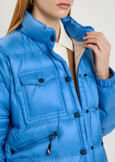 Moncler Mauduits Padded Shell Bomber Jacket In Blue