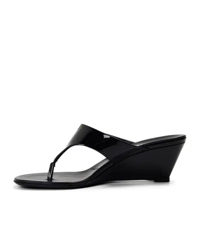 Prada Wedge Flip-flops In Black