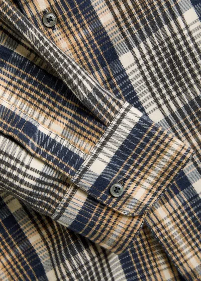 Studio Nicholson Checked Brushed-cotton Shirt In Multi
