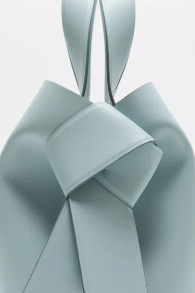 Acne Studios Musubi Leather Tote In Blue