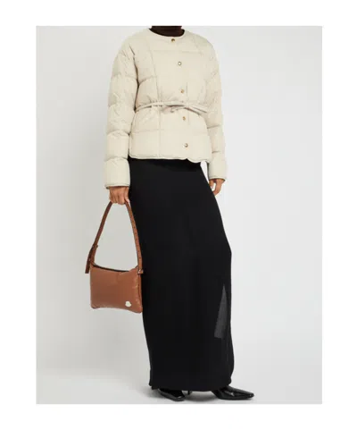Moncler Quilted Down Jacket In White