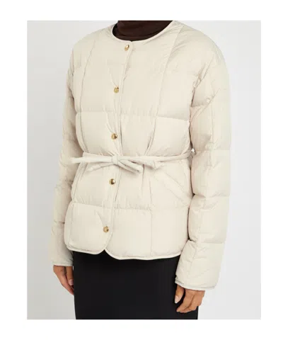 Moncler Quilted Down Jacket In White