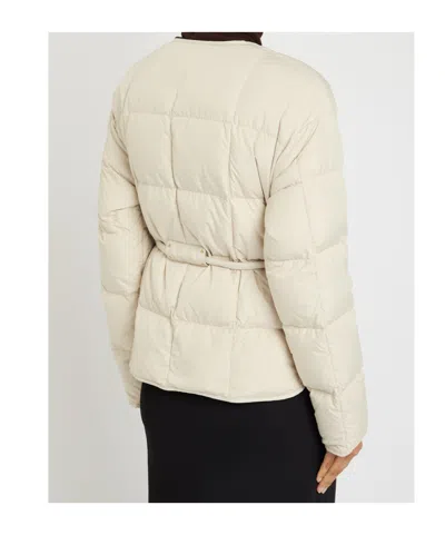 Moncler Quilted Down Jacket In White