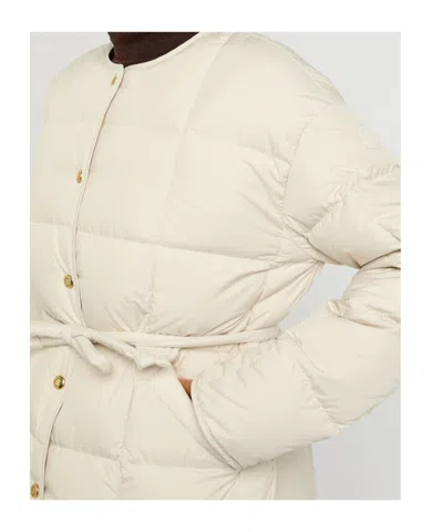 Moncler Quilted Down Jacket In White