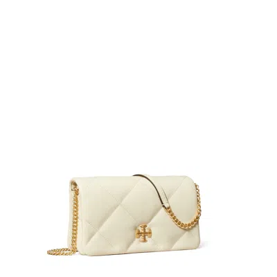 Tory Burch Wallets Quilted Design Nylon Silk Chain Strap In Brown