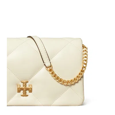 Tory Burch Wallets Quilted Design Nylon Silk Chain Strap In Brown