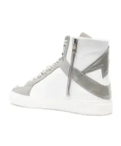 Zadig & Voltaire High Flash Infinity Leather Trainers In White