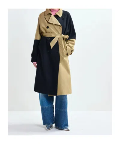 Essentiel Antwerp Just Patchwork Coat In Combo 1 Gingerbread In Multi