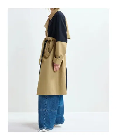 Essentiel Antwerp Just Patchwork Coat In Combo 1 Gingerbread In Multi
