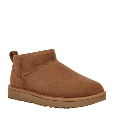 Ugg Chestnut Suede Ankle Boots In Brown