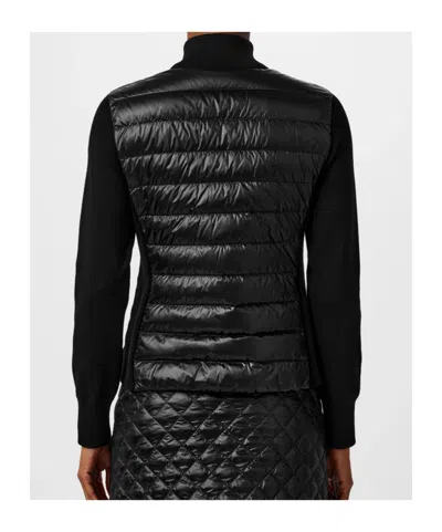 Moncler Zipper Down Jacket In Black