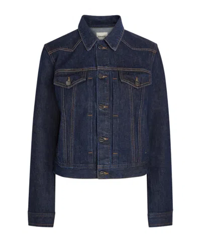 Khaite Navy Augustine Denim Jacket In Blue