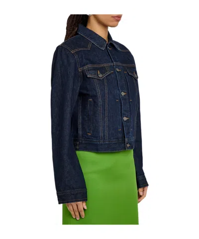 Khaite Navy Augustine Denim Jacket In Blue