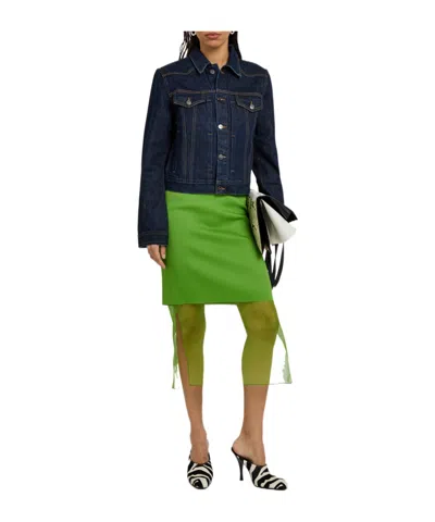 Khaite Navy Augustine Denim Jacket In Blue