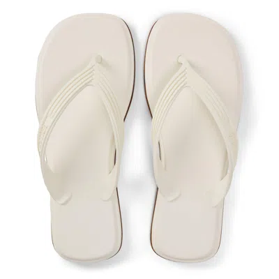 Bottega Veneta Flat Flip-flops In White