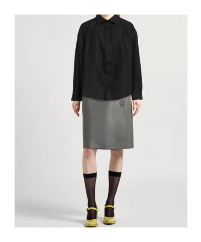 Balenciaga Solid Colour Shirts  Blouses In Black