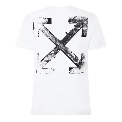 Off-white Ss22 Printing Round Neck Pullover Short Sleeve Ordinary Version White In White