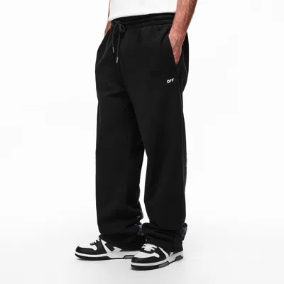 Off-white Logo Pattern Sweatpants In Black
